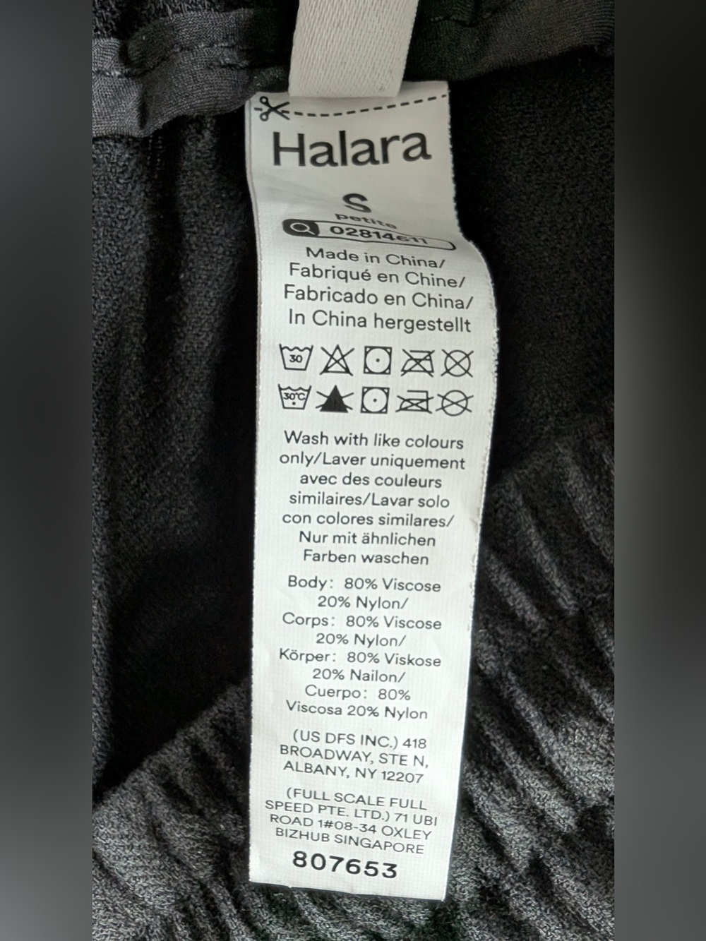 Halara High Waisted Drawstring Pocket Wide Leg Casual Linen-Feel Pants Black SP - Picture 6 of 9